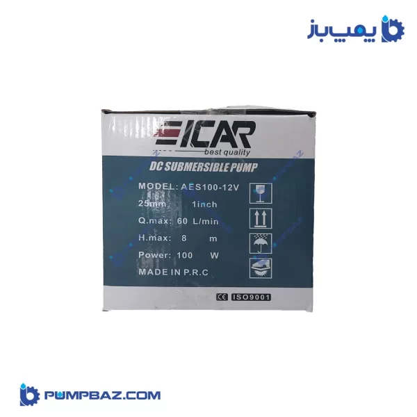 کارتن پمپ کفکش نیم اسب ایکار از بغل