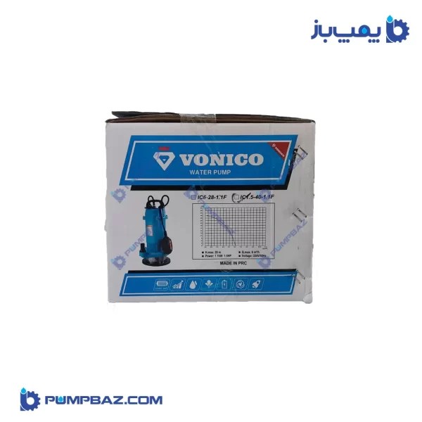 کارتن پمپ کفکش یک و نیم اسب وونیکو از بغل